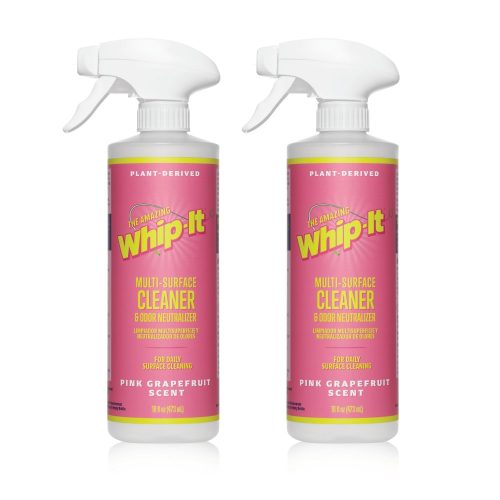 Whip-It Multi Surface Cleaner & Odor Neutralizer -Pink Grapefruit Scent 16 OZ (2-Pack)